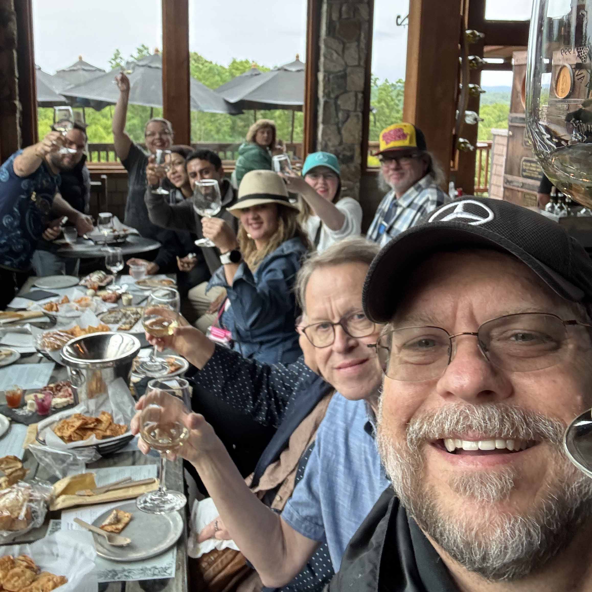 Members at Wolf Mountain Winery May 2025